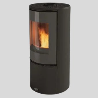 Godin Castries 400220 Versiegelter Holzofen – 8000 Watt – Schwarz