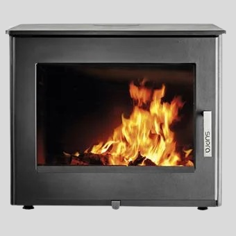 9 kW schwarzer versiegelter Holzofen Supra udo reduzierbar